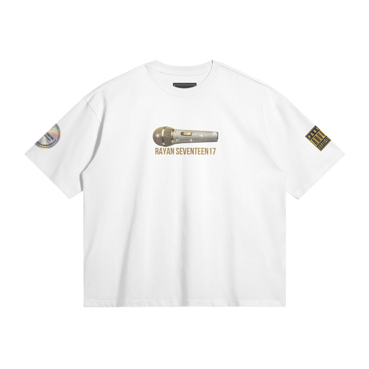 T-shirt Rayan Seventeen17 logo microfono White Unisex
