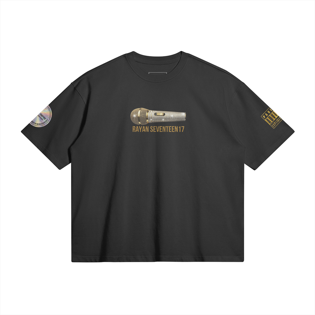 T-shirt Rayan Seventeen17 logo microfono Black Unisex