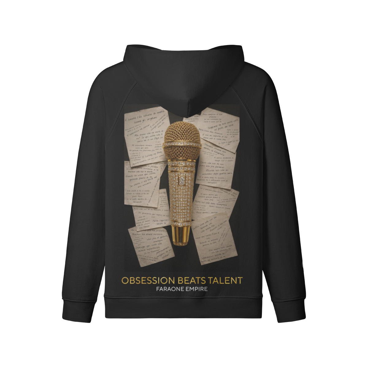 Felpa Rayan Seventeen17 logo microfono Black Unisex