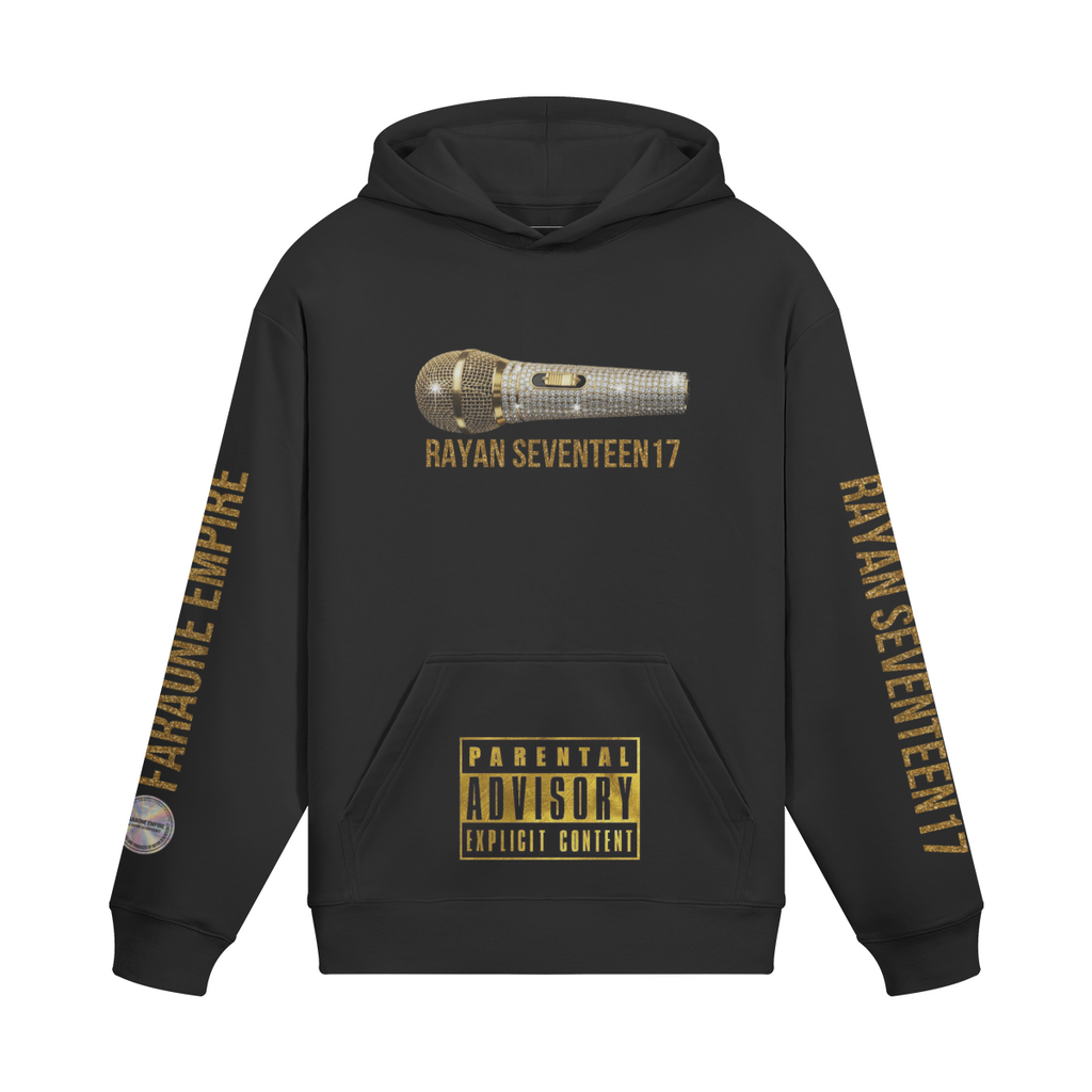 Felpa Rayan Seventeen17 logo microfono Black Unisex