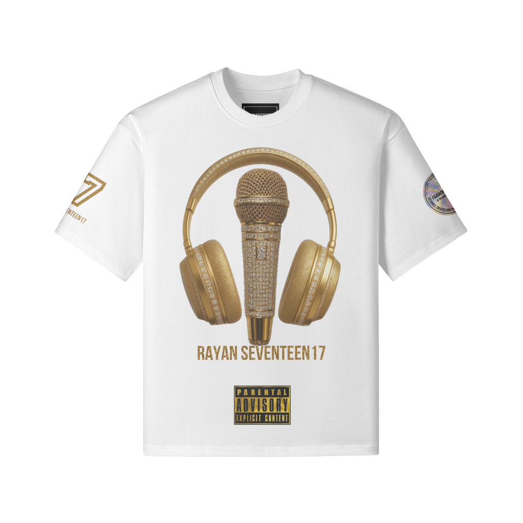 T-shirt logo Rayan Seventeen17 Gold Unisex